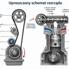 Schemat rozrządu silnika. Wymiana paska rozrządu w Ford Fusion 1.4 benzyna co ile? Sprawdź interwały wymiany.