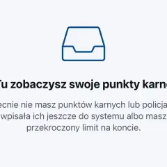 Tu sprawdzisz ile punktów karnych za przekroczenie prędkości masz na koncie. Obecnie brak wpisów lub limit na wyczerpaniu.