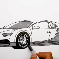Jak narysować Bugatti Chiron w prosty sposób – krok po kroku