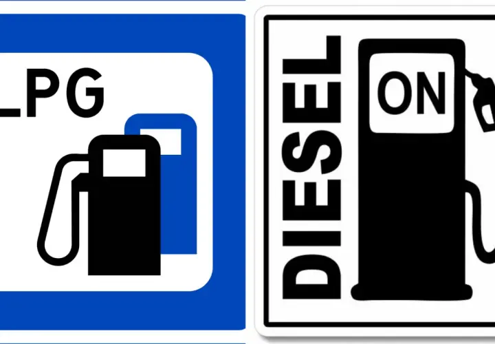 Dwa znaki: jeden z napisem LPG i symbolem dystrybutora gazu, drugi z napisem DIESEL ON i symbolem dystrybutora paliwa. Czy do diesla można założyć gaz?