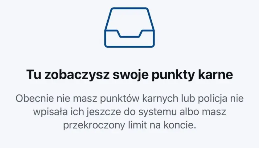 Tu sprawdzisz ile punktów karnych za przekroczenie prędkości masz na koncie. Obecnie brak wpisów lub limit na wyczerpaniu.