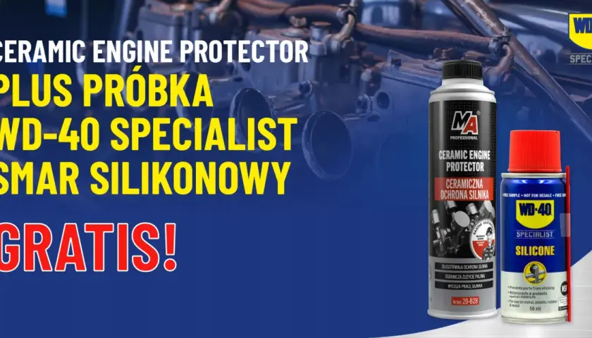 Ceramiczna ochrona silnika WD-40 Specialist. Zestaw z próbką smaru silikonowego gratis!