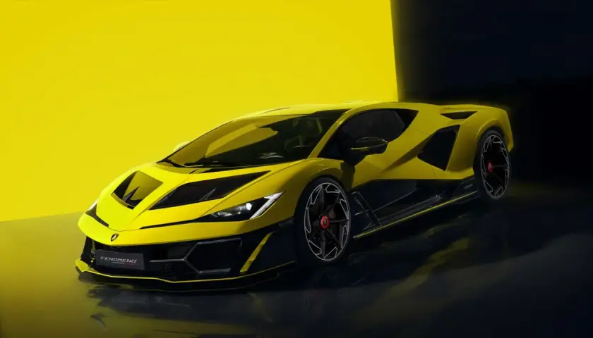 Żółte Lamborghini Fenomeno, marzenie wielu. Zastanawiasz się, ile kosztuje Lamborghini sto? To cudo techniki i designu.
