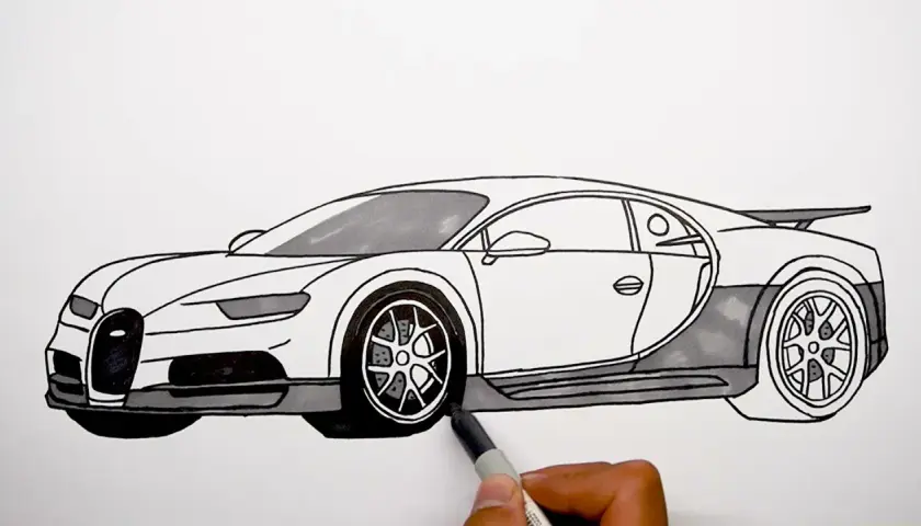 Jak narysować Bugatti Chiron w prosty sposób – krok po kroku