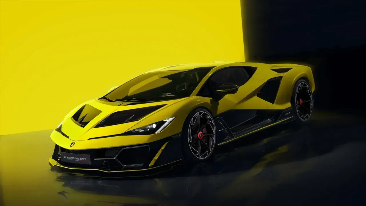 Żółte Lamborghini Fenomeno, marzenie wielu. Zastanawiasz się, ile kosztuje Lamborghini sto? To cudo techniki i designu.