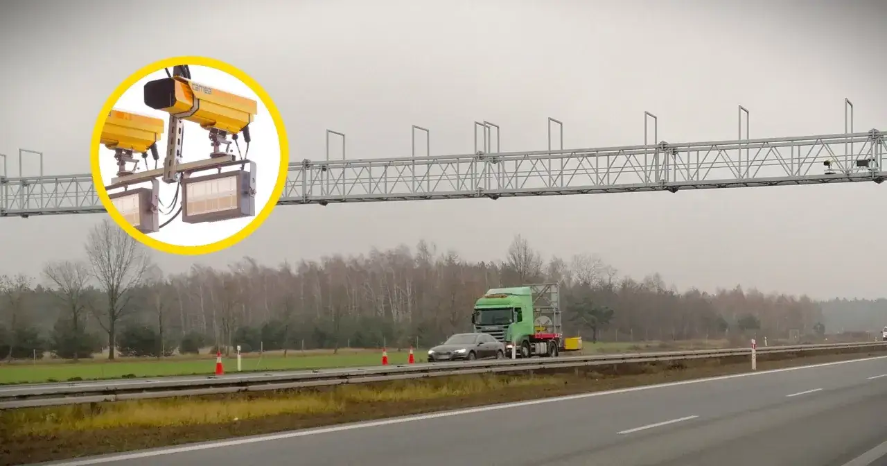 System odcinkowy pomiar prędkości a4. Kamery monitorują ruch na autostradzie.