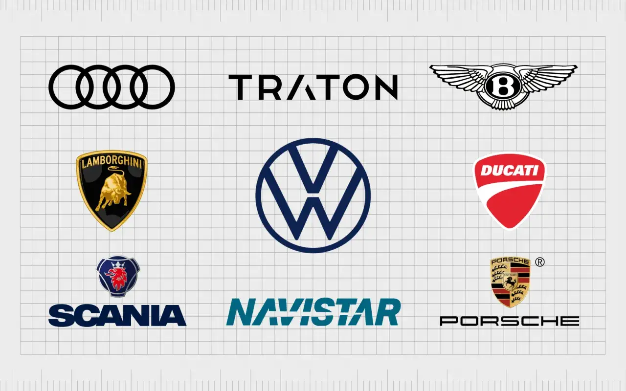 Logo Lamborghini, Audi, Volkswagen, Bentley, Ducati, Scania, Navistar, Porsche. Kto jest właścicielem Lamborghini? To część grupy Volkswagen.